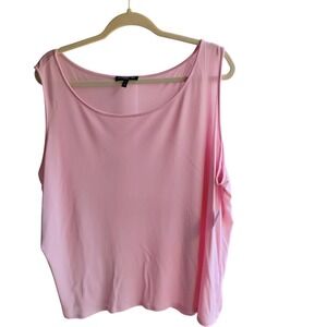 Eileen Fisher Woman Silk 3X Pink Sleeveless Tank Top Plus Size Casual/2 x $ 50